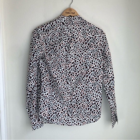 Boden size 4R Leopard Print Cotton Button Up Dress Shirt - Picture 6 of 8